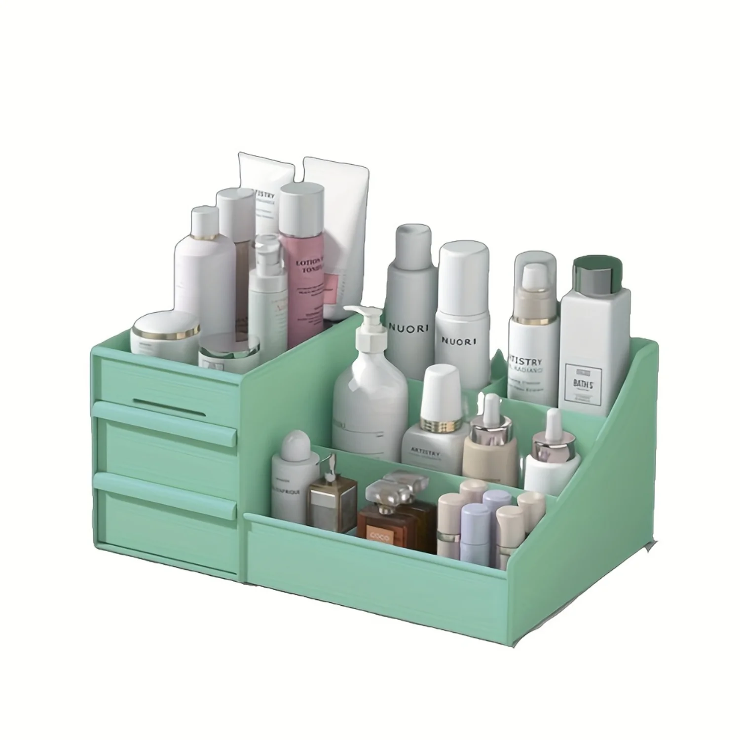 Countertop Makeup Organizer with Drawers - Rust-Resistant, Spacious  Box for Cosmetics, Cute Bedroom Bathroom Organizer with Dur