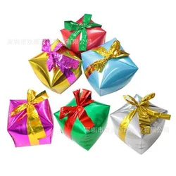 Gift Box Aluminum Film Balloon Christmas Gift Holiday Gift Valentine's Day Aluminum Foil Balloon Factory Decoration Wholesale