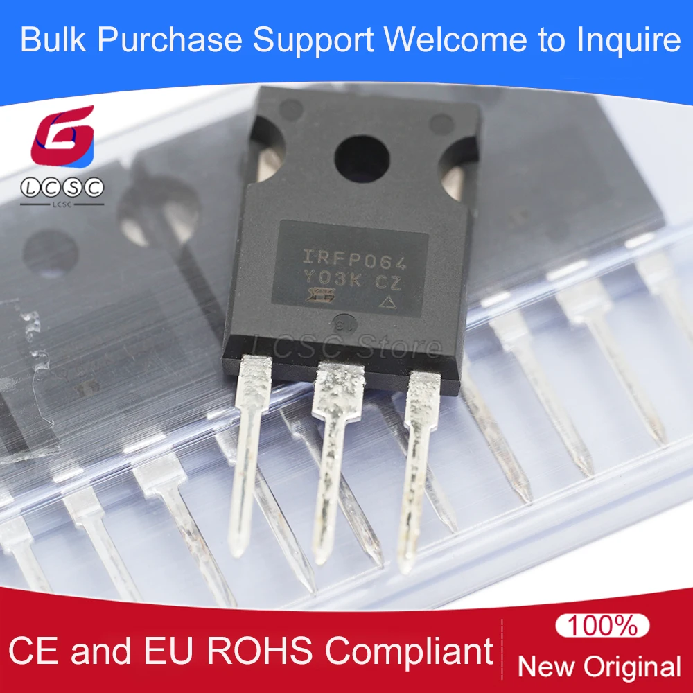 5Pcs/Lot Original IRFP064 Power MOSFET N-Channel 60V 70A 300W Through Hole TO-247AC-3 Transistor IRFP064PBF