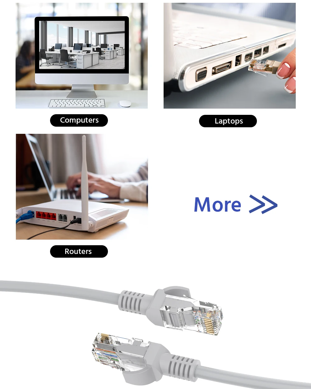 Сетевой Ethernet-Кабель Annke RJ45 для системы видеонаблюдения, 30 м 100 футов, сетевой шнур LAN, POE кабель для POE IP-камеры, NVR Concatenon