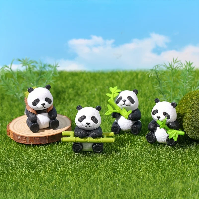 Niedliche Panda Dekoration Ornamente Auto Instrument Panel Dekoration Cartoon Harz Schreibtisch Aquarium Garten multifunktion ale Dekoration – Detail 6