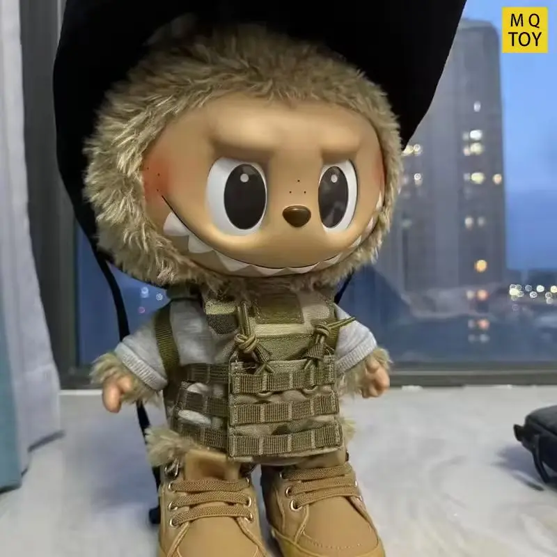 

For 38cm Monster Clothes The Monster Labubu Clothes Mini Tactical Zimomo Mokoko Decorative Ornaments Detachable