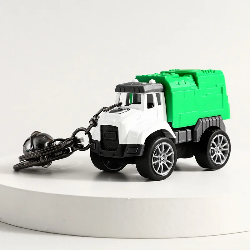 Simulation ville assainissement voiture jouet modèle porte-clés garçon cartable pendentif voiture clé charme Mini arroseur transporteur retirer voiture