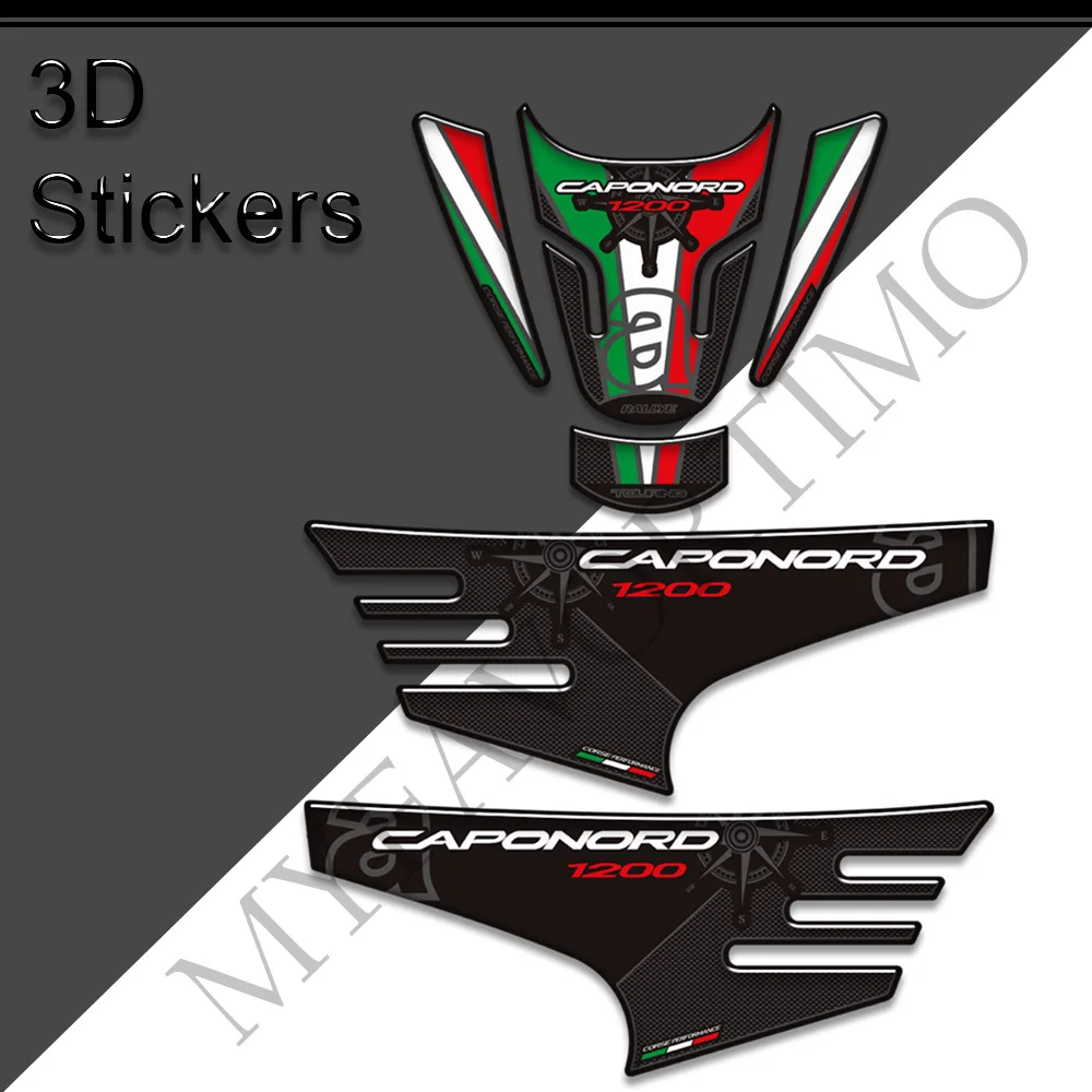 Motorcycle Tank Pad Decals Grips Kit Knee Stickers Protector For Aprilia Caponord 1200 Rally 2013 - 2019 2020 2021 2022