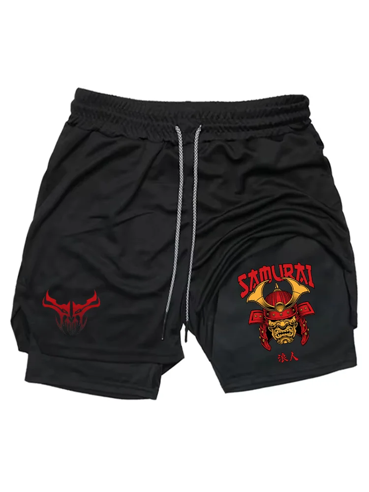 

Men's Double Layer Casual Sports Pants Breathable Running And Training Shorts Comfortable Physical Exercise Fitness WX003