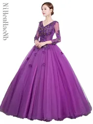 Quinceanera Dresses Long Sleeves Ball Gown Evening Dresses Sweetheart Robe De Soiree Evening Dress Party 2023 Abendkleider