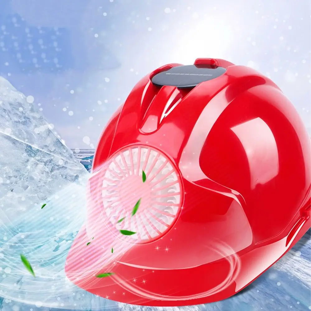 

Adjustable Solar Power Fan Helmet Ventilation ABS Plastic Protective Cap with Cooling Fan Sunscreen Safety Hard Hat