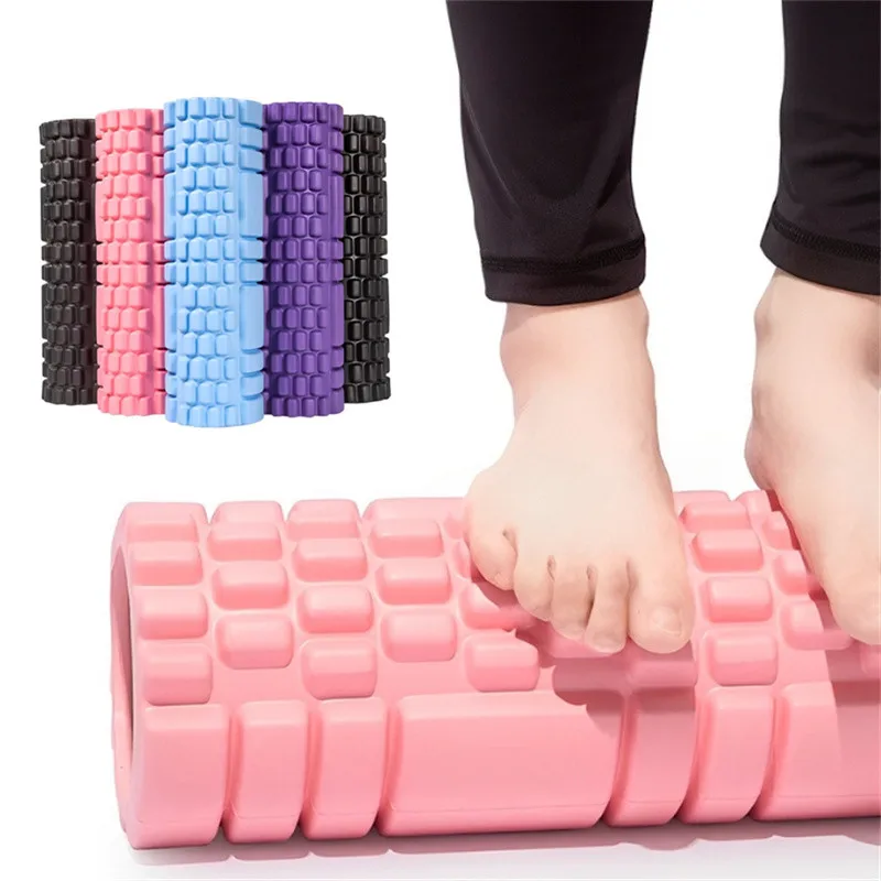 30cm Black Exercise Back Massage Roller Yoga Brick EVA Yoga Column Gym Fitness Pilates Foam Roller Home Fitness Equipment 