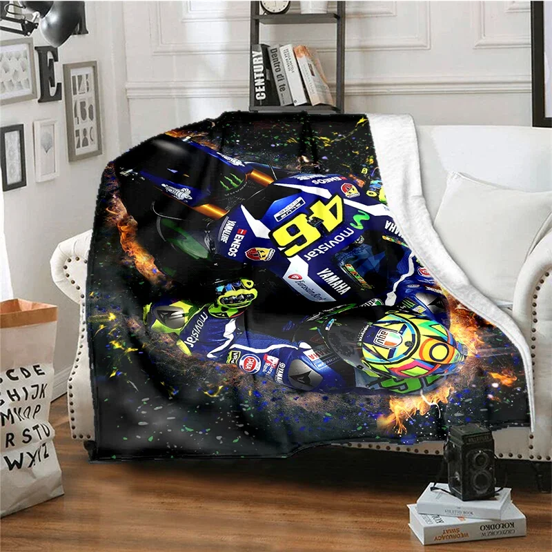 Motorcycle Racing Driver Blanket Children's Blanket High Quality Flannel Blanket Soft and Comfortable Home Travel Blanket