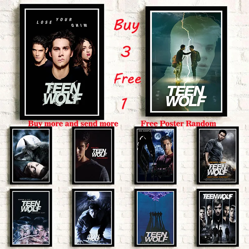 Teen Wolf White Coated Paper Movie Wall Stickers Clear Image Home Decoration Livingroom Bedroom Home Frameless