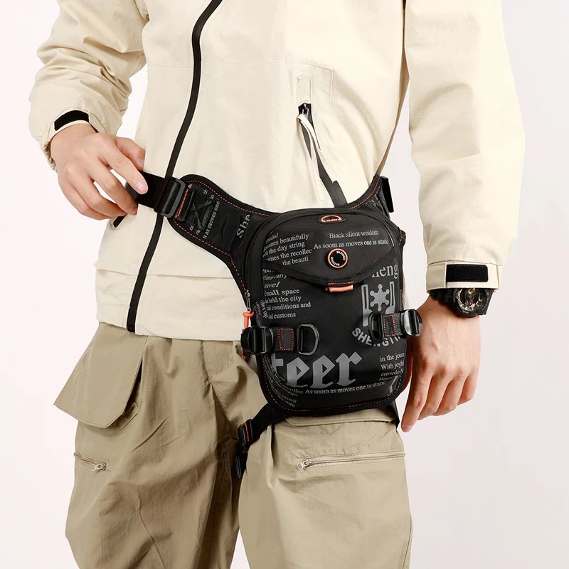 New Outdoor Cycling Leg Bag Multi-functional Sports Men's Chest Bag Portable Waist Bag Motorcycle Waterproof  Crossbody Bag
