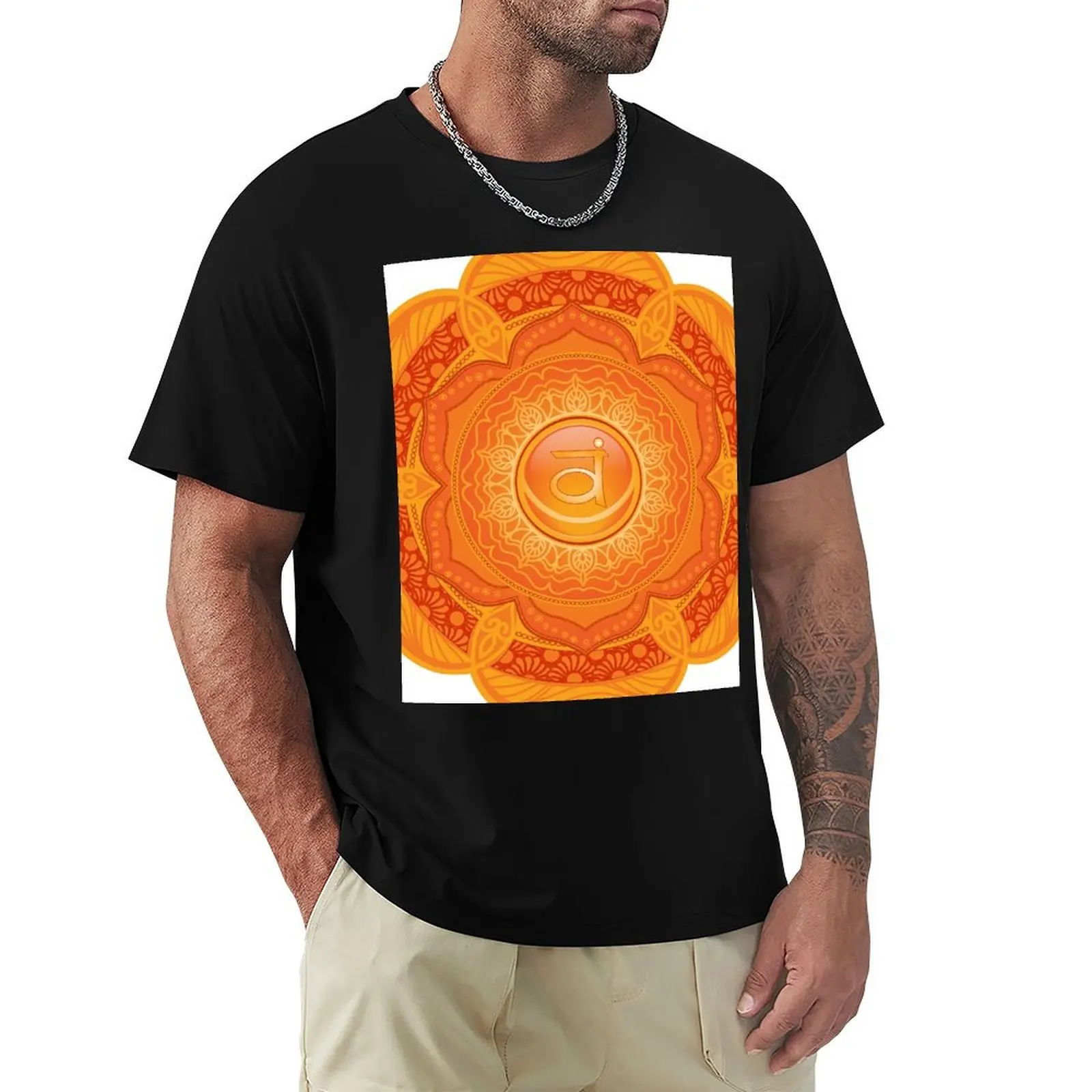 

Sacral Chakra Mandala - 07 T-Shirt plus sizes Short sleeve tee fashion shirts mens designer clothes