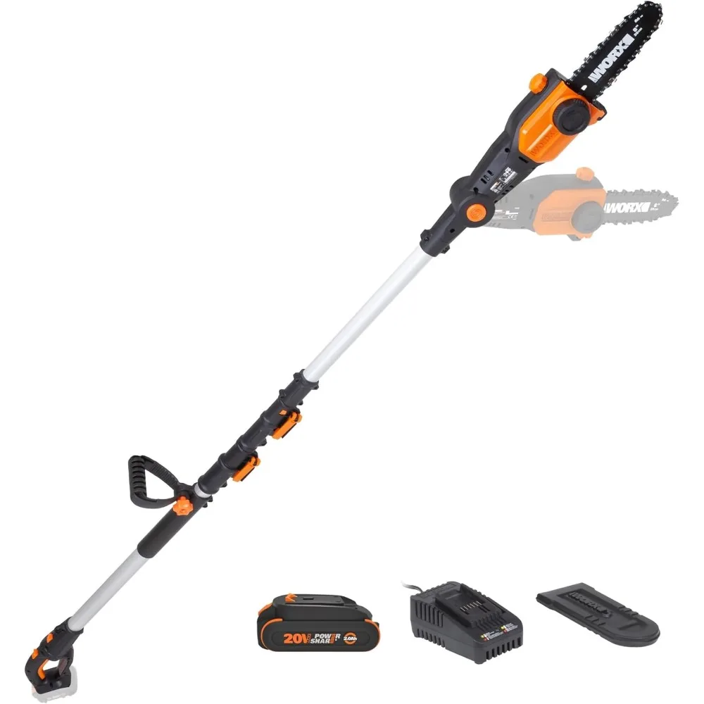 

Worx Nitro 20V 8 '' cordless pole chainsaw 2.0 Ah battery and charger included WG349