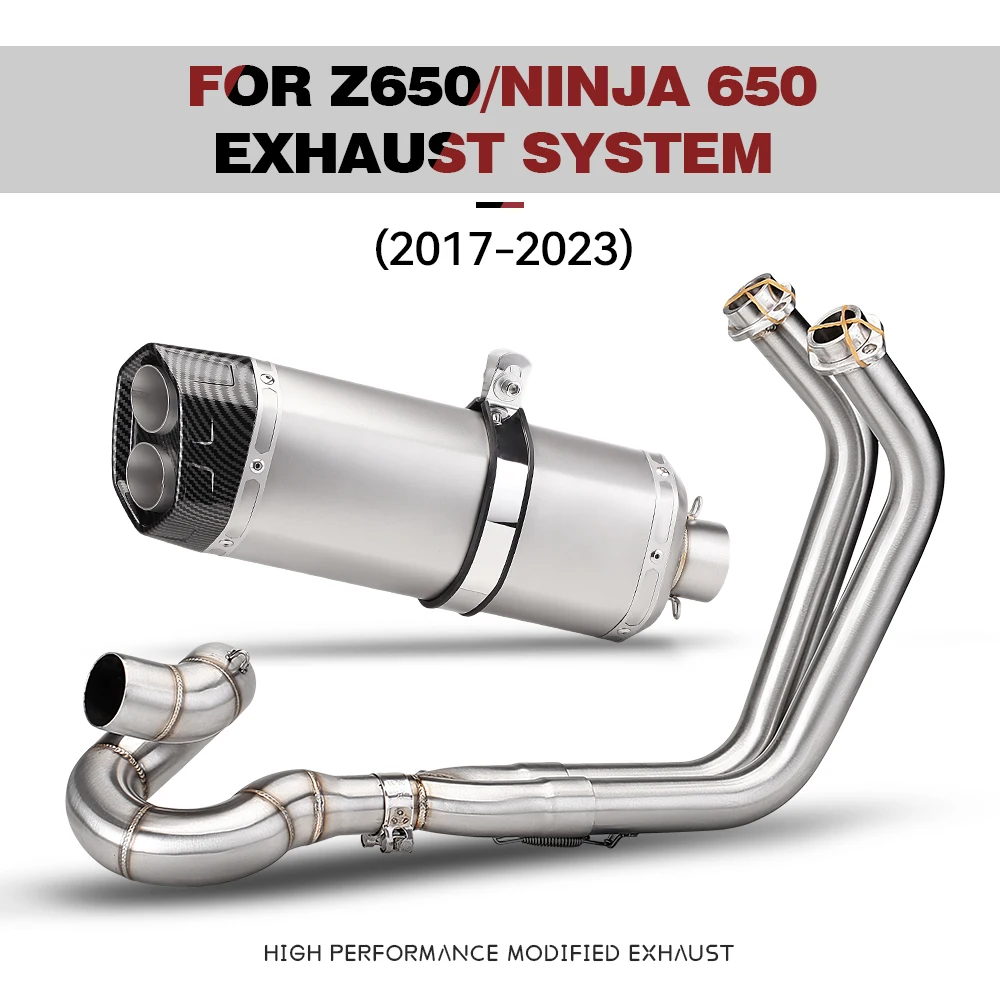 For NINJA 650 Z650 2017-2023 Motorcycle Exhaust Slip-On Modify Front Link Pipe 51MM Interface Escape
