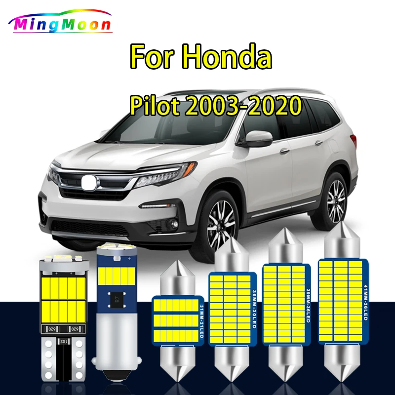 

Canbus автомобильная лампа, внутренняя карта, купол багажника, Женский комплект для Honda Pilot 2003-2014 2015 2016 2017 2018 2019, лампочки без ошибок