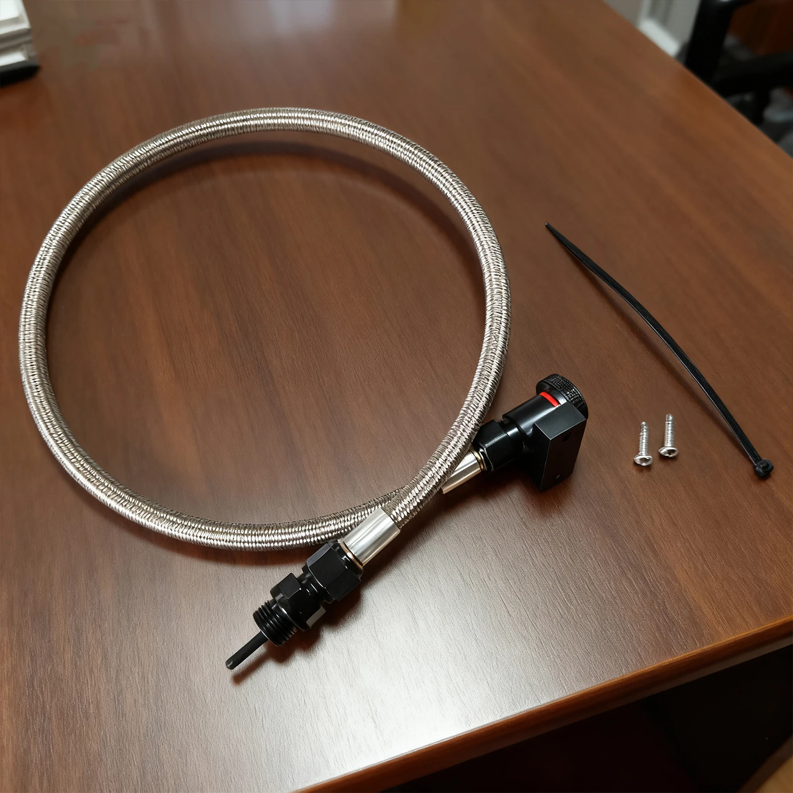 Herramienta de tubo de varilla de nivel de transmisión 22200, varilla de nivel de aceite de motor trenzada de aleación de aluminio, varilla de nivel de transmisión para Ford F-150 2010-2023