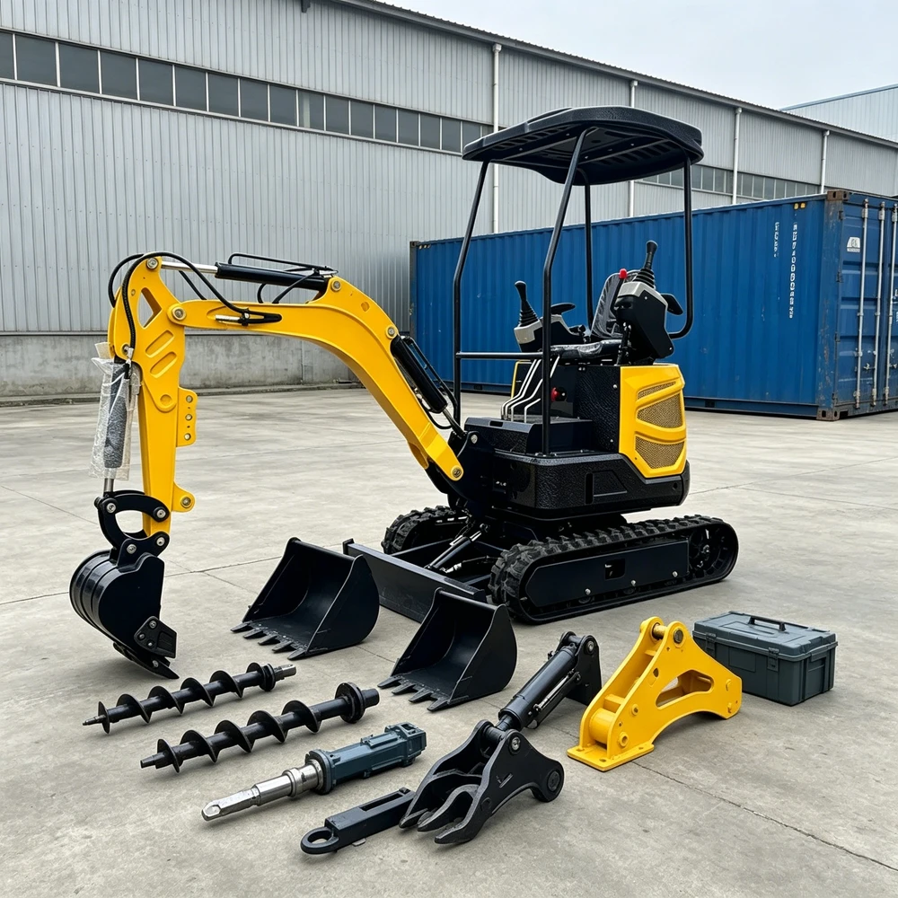 

Mini Excavator Construction 1.0Ton 1.7Ton 2.5Ton 3.0Ton Yanmar engine Hydraulic CE Diggers Backhoe Families Cab