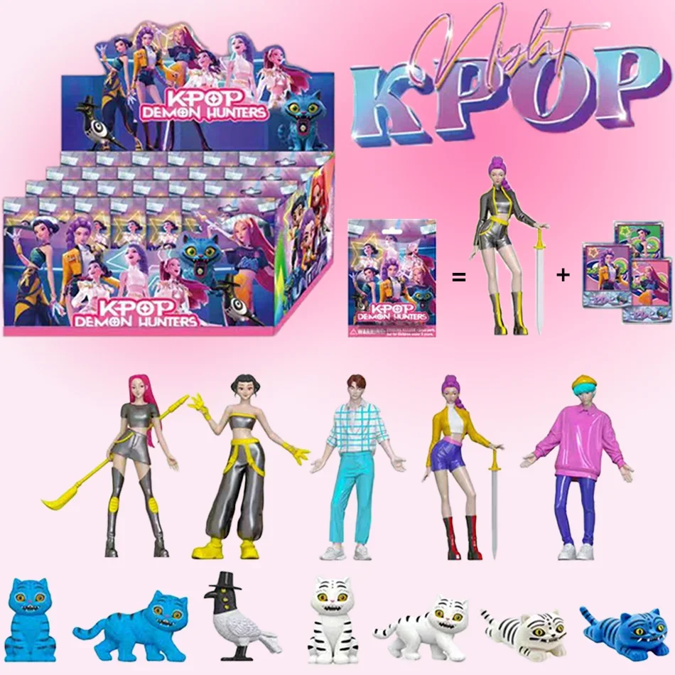 

%@~Горячая аниме Kpop Demon Hunt box series Фигурка Тигра Фигурка Игрушка Украшение стола Статуи Орнамент Хэллоуин/Рождество Детские подарки