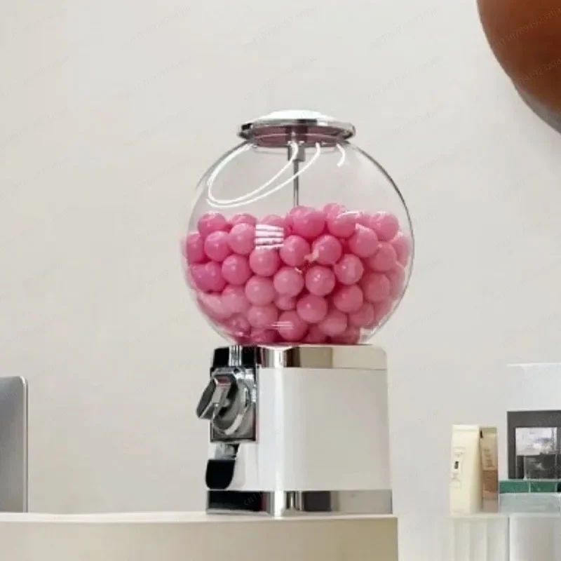 Mini Coin Operated Gashapon Machine for 32mm Capsules, Small Tabletop Gacha Dispenser for Party Game & Raffle Draw