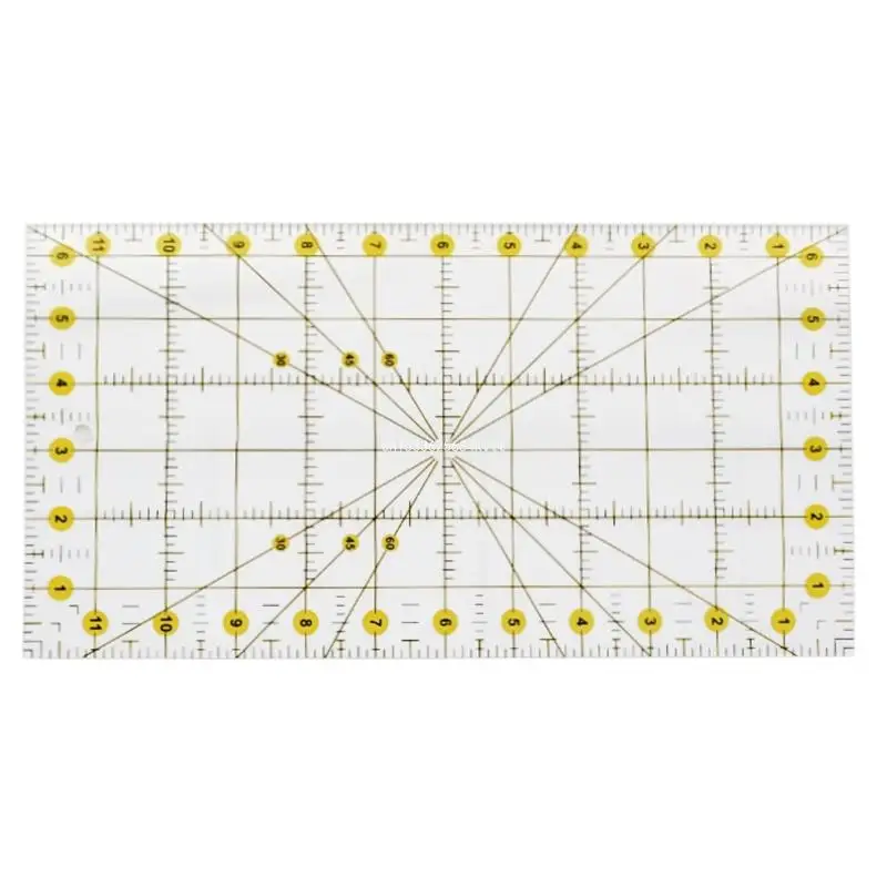 Clear Acrylic Sewing Template Non-slip Cutting Mat for Patchwork Quilting Sewing Dropship