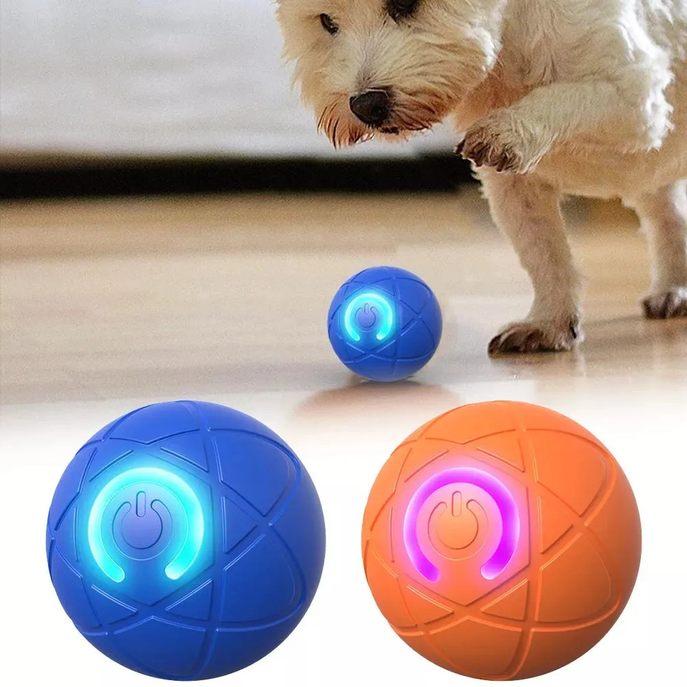 Creative Smart Teasing Dog Ball LED Boredom Relief Artifact Dog Bouncing Toy Ball Bite Resistant Automatic Rolling Ball Toys