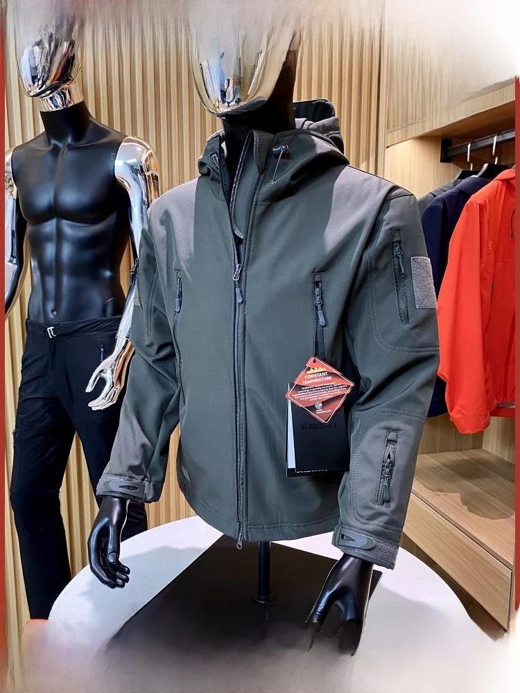 

Tech ell мужское пальто Jaet Fce на подкладке с капюшоном, уличное ветрозащитное водонепроницаемое осенне-зимнее пальто с подставкой, подходит для молодежи