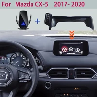 Soporte de teléfono para coche para Mazda CX5 CX-5 2017 2018 2019 2020 soporte de navegación fija de pantalla soporte de cargador inalámbrico soporte móvil para coche