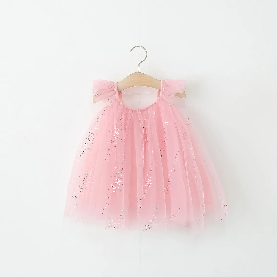 Summer New Sequined Chiffon Baby Girl Dress Princess Style Birthday Party Children'S Clothing (9 Months -4 Years Old)