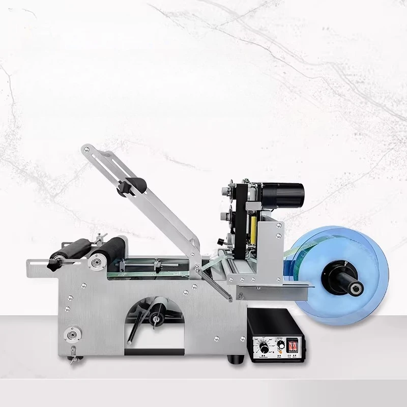 Flat Pouch Labeling Machine Automatic Round Bottle Labeling Machine Industrial Machines Printing Equipment Lettering Label Lable