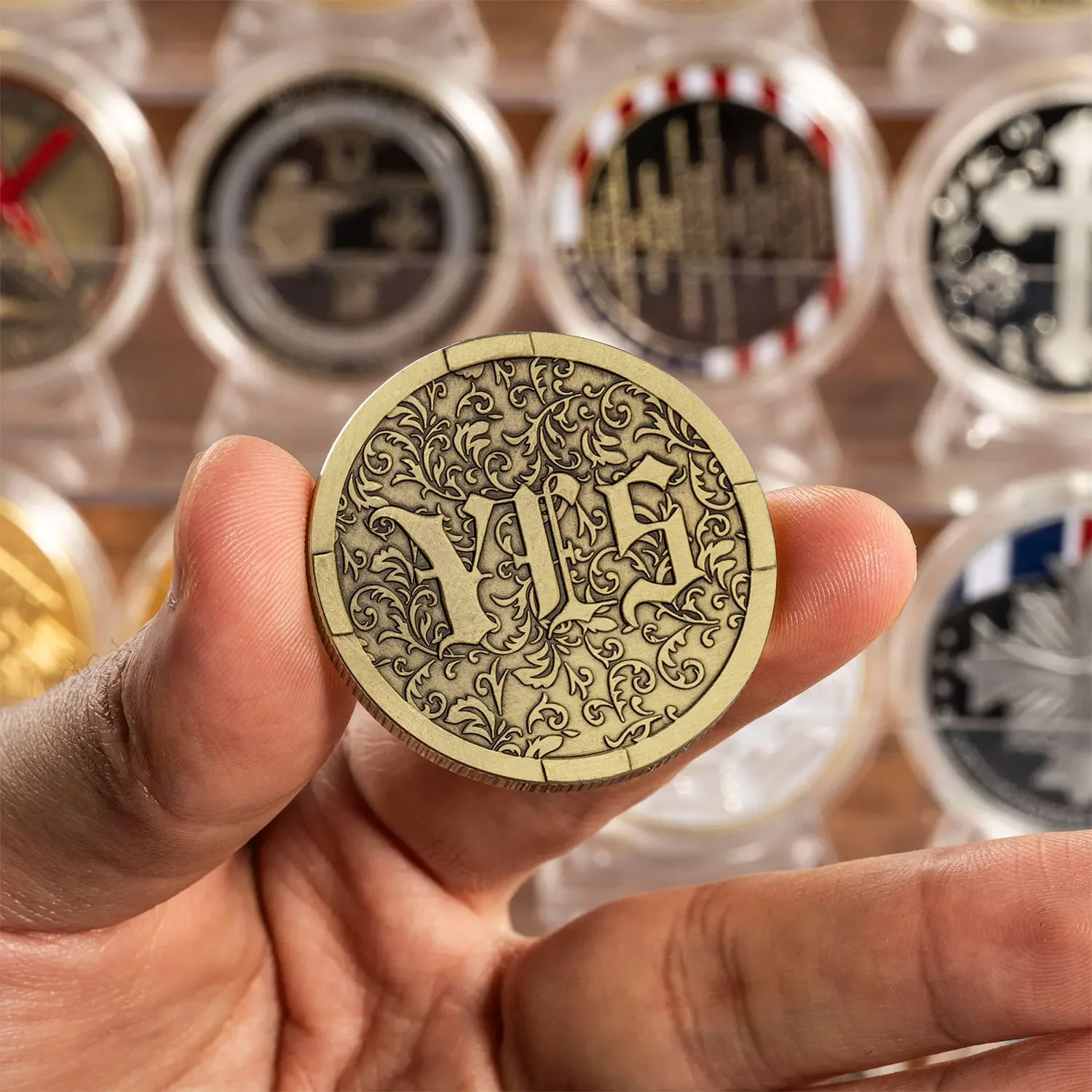 الرجعية نعم أو لا البرونزية مطلي عملة تذكارية غير عملة تذكارية عملات تحصيل هدية الفن الحرفية #6