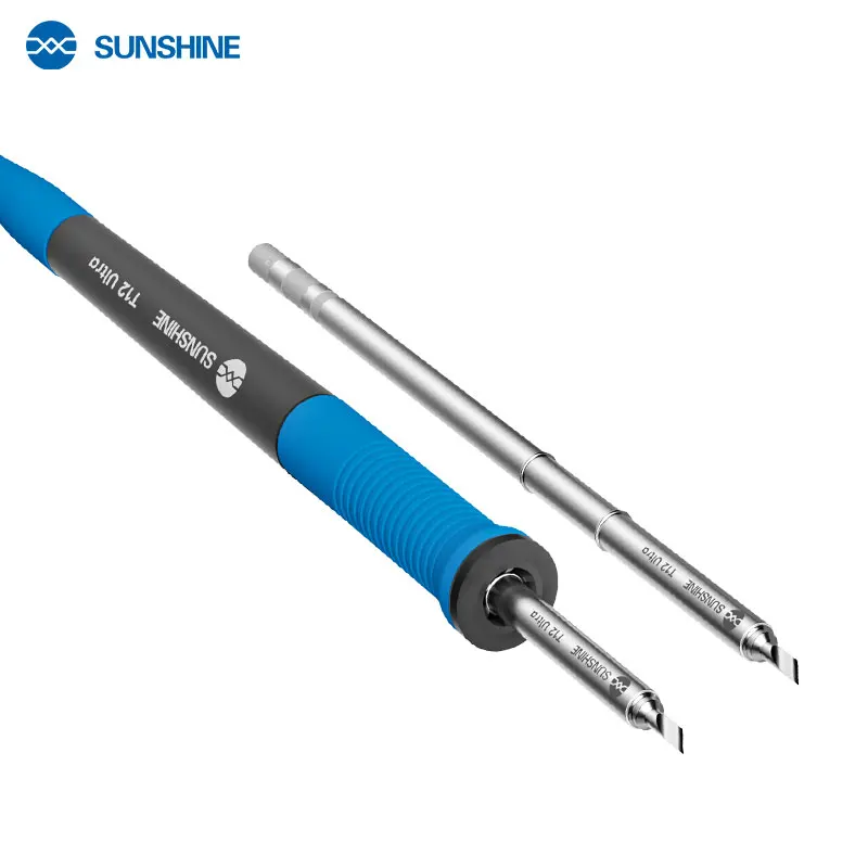 محطة لحام تسخين سريعة SUNSHINE T12 Ultra 80 وات مع وضع النوم متوافقة مع نصائح T12 لإصلاح لحام رقاقة لوحة دارات مطبوعة