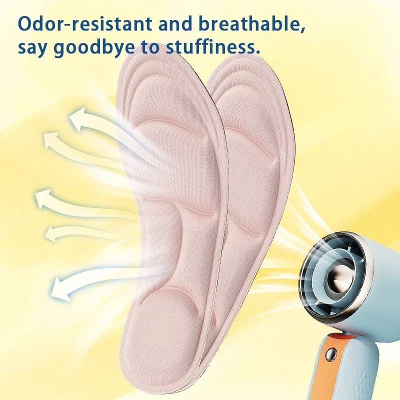 Wkładki do butów z pianki memory 5D dla kobiet, oddychające wkładki sportowe do biegania, podparcie łuku stopy, wkładki do butów na zapalenie powięzi podeszwowej, podeszwa do butów.