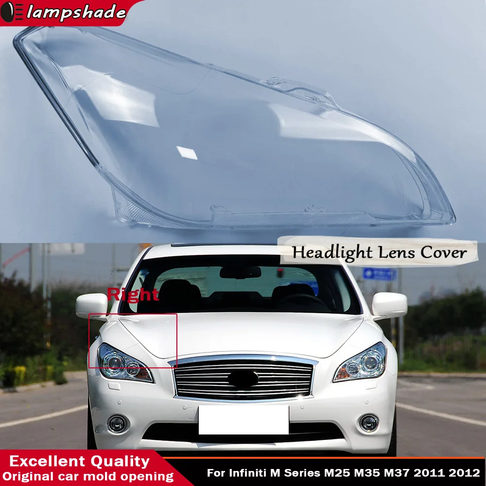 

For Infiniti M Series M25 M35 M37 2011 2012 Headlamp Lens Cover Headlights Shell Glass Head Lamp Shade Transparent Lampshade
