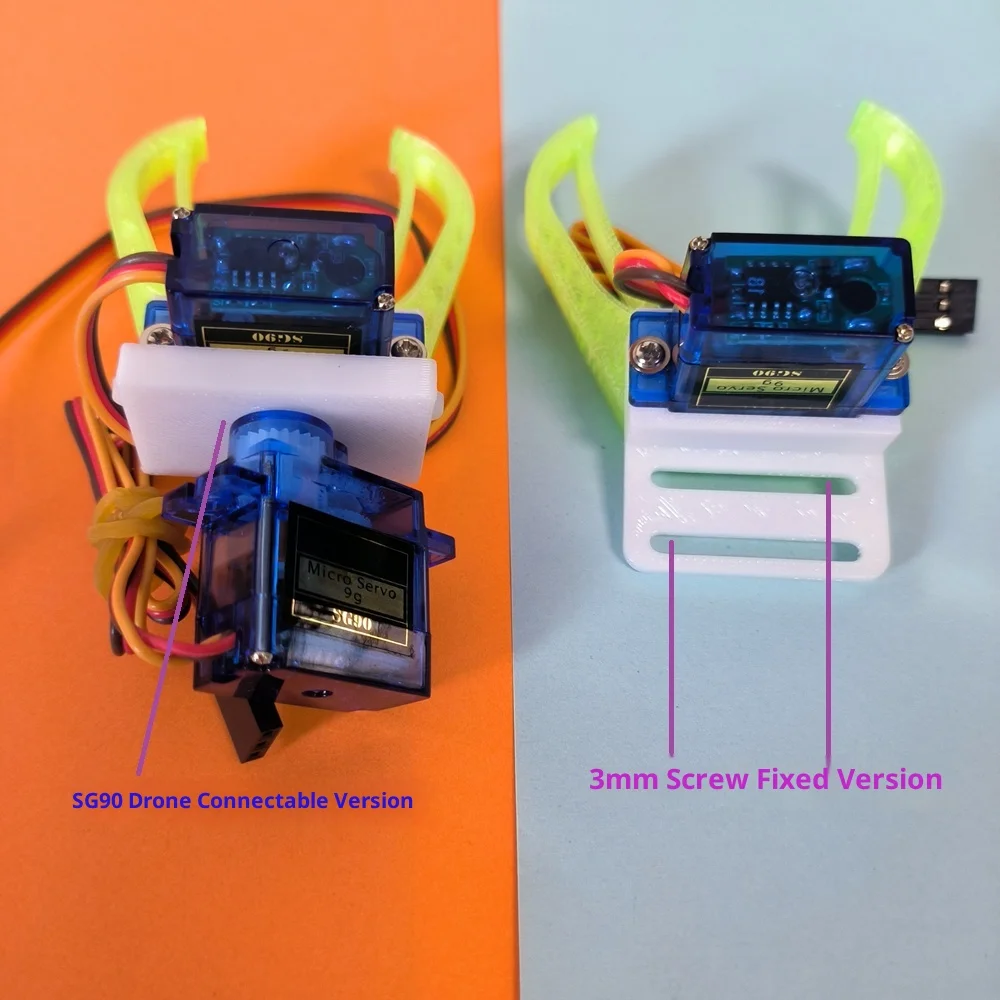 Braço robótico tpu pinça flexível sg90 pinça de mão robótica robô garra impressão 3d diy ciência e inovação de tecnologia