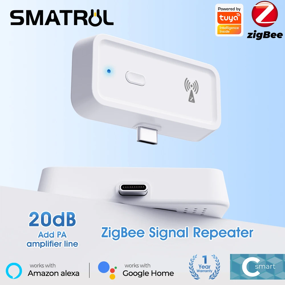 Smart Tuya Zigbee wireless signal repeater Type-C signal amplifier can be used with ZigBee gateway hub smart life APP