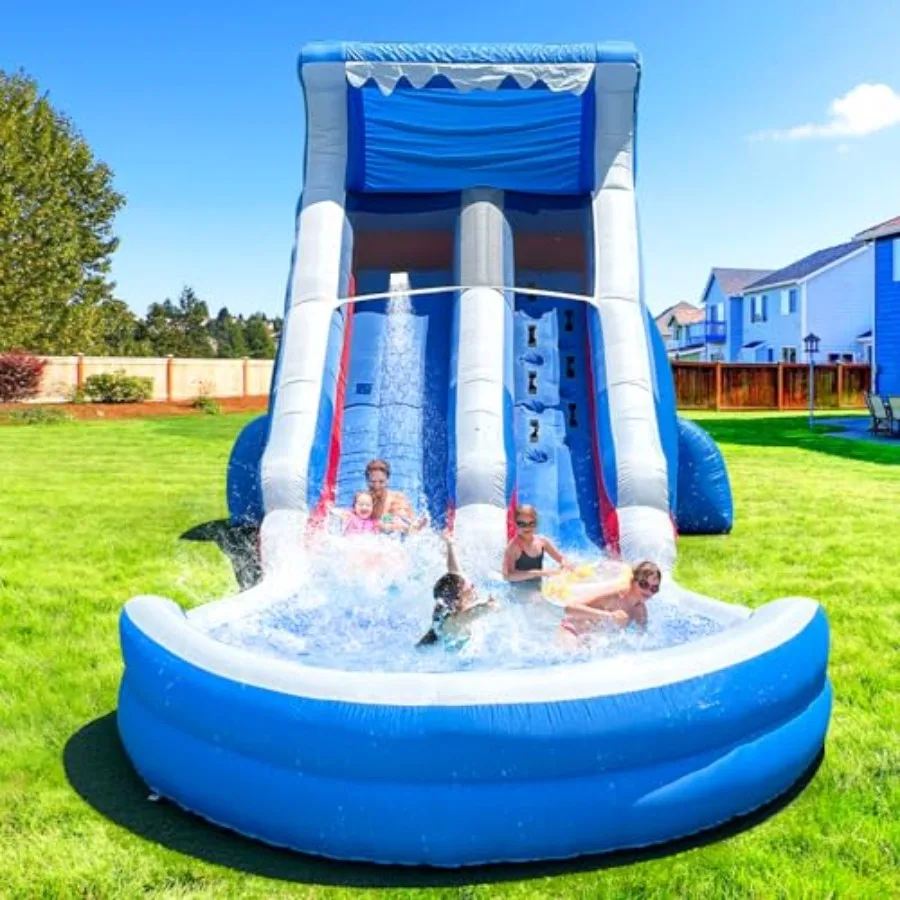 

Inflatable Water Slide for with Better Drainage and Durability - Fun Outdoor Play with Easy Setup Summer Splash Fun One Slide B
