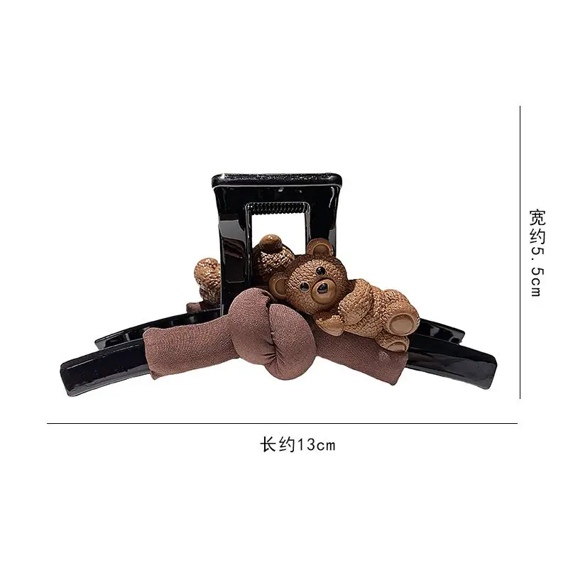 قطعة واحدة من مشبك شعر الدب اللطيف الجديد لأوبدو، إكسسوارات شعر بمشبك القرش مع ملمس ممتاز #2