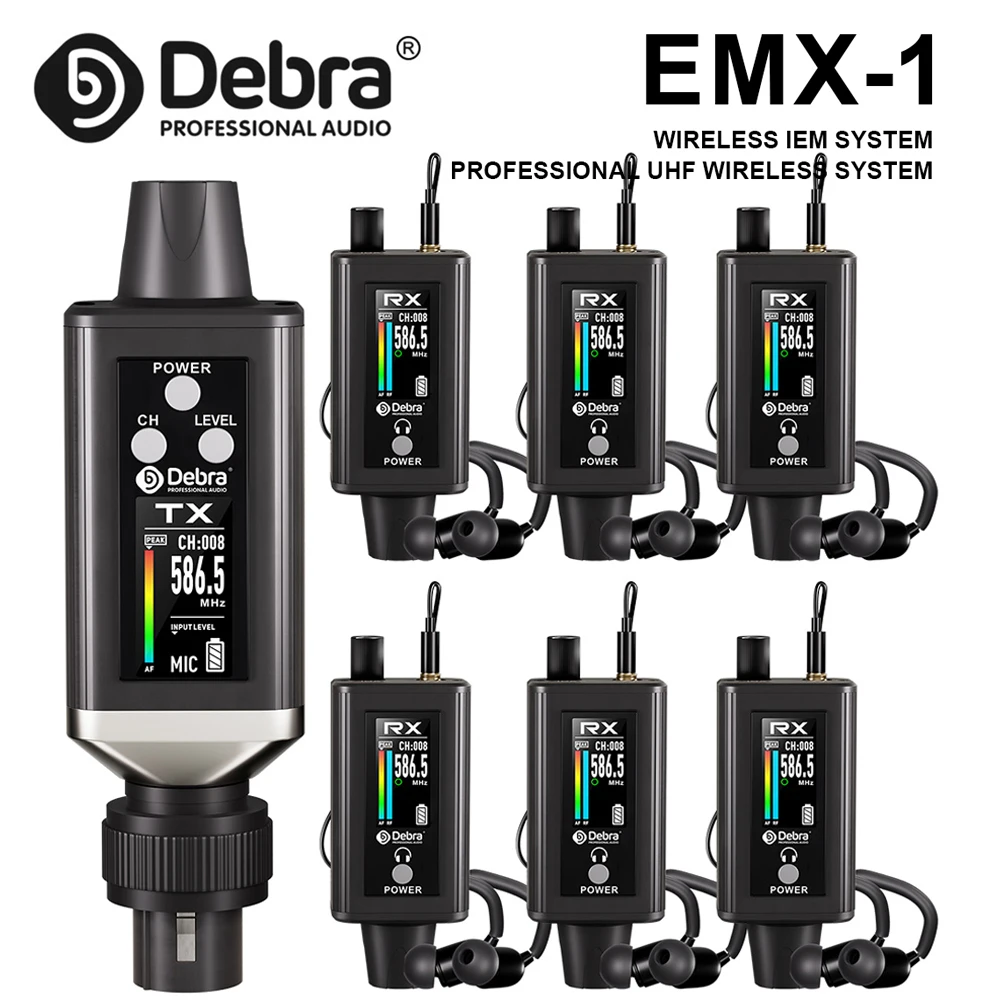 オーディオ-uhf-ステレオ-iem-emx-1-ワイヤレス-モニタリング-システム-ポータブル-充電式-スクリーンに-16-個の調整可能な周波数