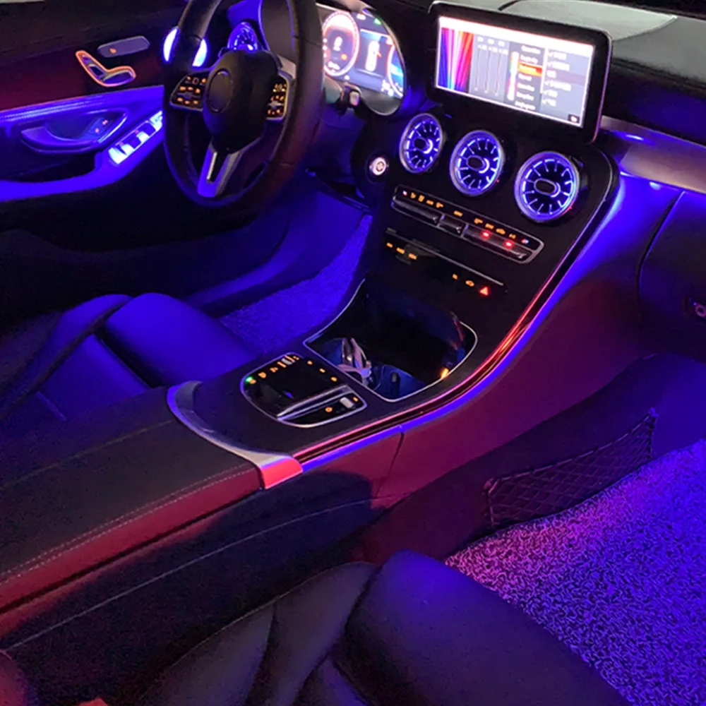 Facelift Car Interior 64 Color Led Ambient Light For Mercedes Benz C-coupe 205 2015-2021