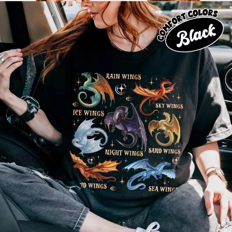 Wings of Fire Dragons Shirt, Queen of Pyrrhia Tshirt, Vintage Dragon Lover Tee, Nightwings Seawings Icewings Shirt