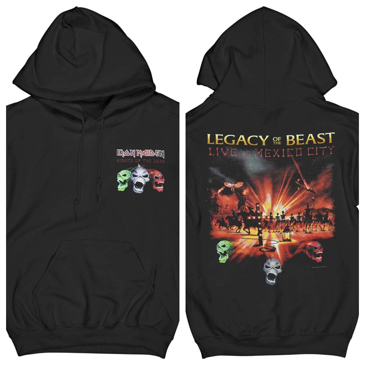 Iron Maiden Nights of The Dead جرافيك طباعة للرجال والنساء فضفاضة دافئة هوديس عادية الخريف والشتاء موضة فاخرة الاتجاه #1