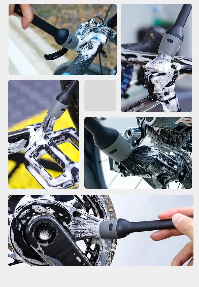 ESLNF 8-teiliges Detailreinigungs-Bürstenset für Outdoor-Motorräder und Mountainbikes – Reinigungs- und Kettenreinigungswerkzeug – Detail 5