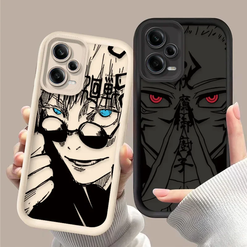 Anime Jujutsu Kaisen Phone Case for Xiaomi Redmi Note 13 12 11 Pro Plus 4G 5G 12S 11S 10S 10 9 9S 8 12C 13C A3 Silicone Cover