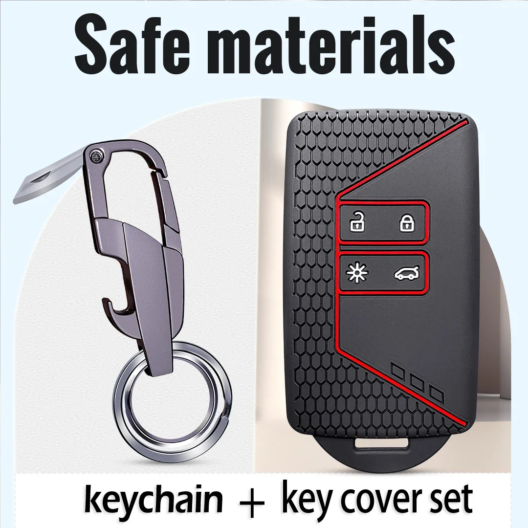 

Для Renault Captur Koleos Kadjar Arkana Megane Dacia Duster Sandero Stepway колпачки для ключей чехол-брелок для ключей умный держатель для ключей