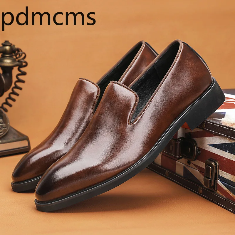 Zapatos de hombre, calzado de moda para la oficina, zapatos de cuero para ocasiones formales, nuevos y cómodos, zapatos de vestir para hombre, disponibles en tallas grandes, tipo mocasín, zapatillas para hombre.