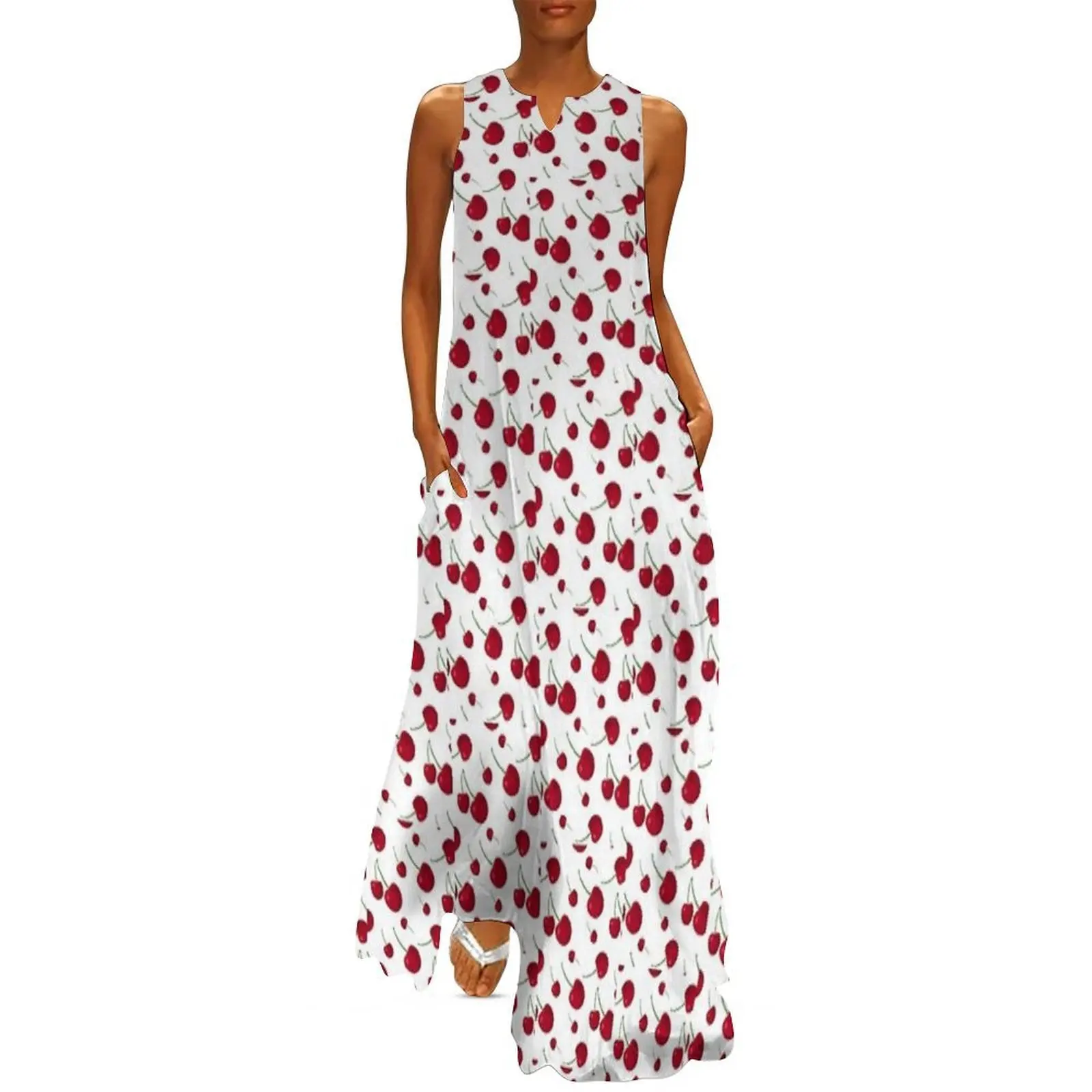 

cherry fruit Long Dress summer dresses ladies 2025 cocktail dresses summer dress womens 2025 dresses summer woman 2025