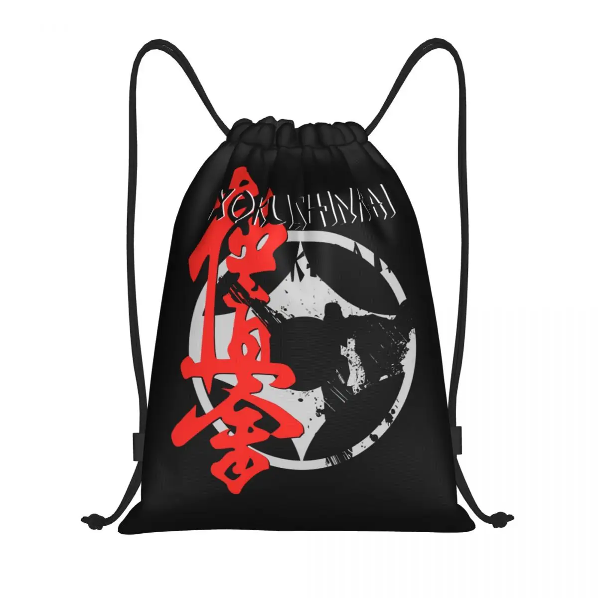 Kyokushi Karate Drawstring Bags Men Women Foldable Sports Gym Sackpack Martial Arts Training Backpacks