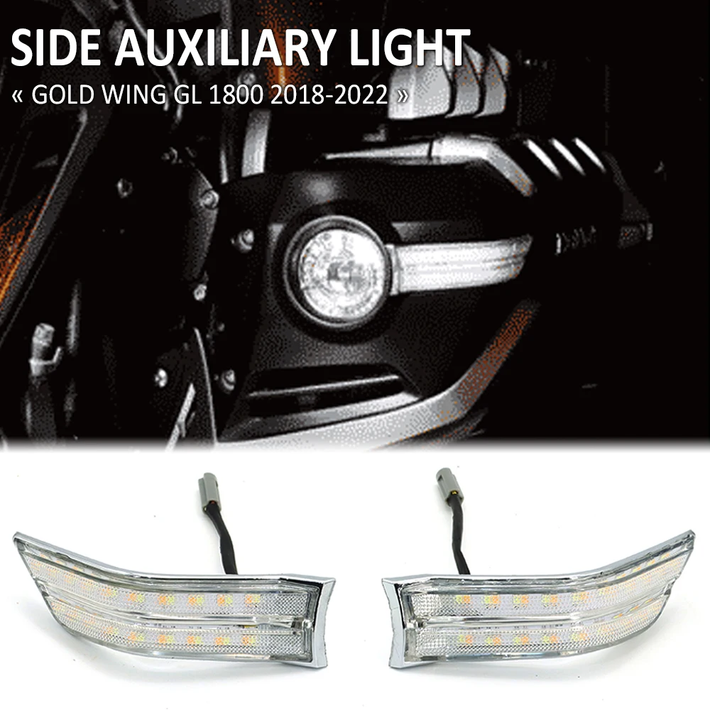 

Gold Wing Motorcycle Fog Light Side Auxiliary LED Turn Signals Decorative Cowl Light For Honda GOLDWING GL1800 GL 1800 2018-2022