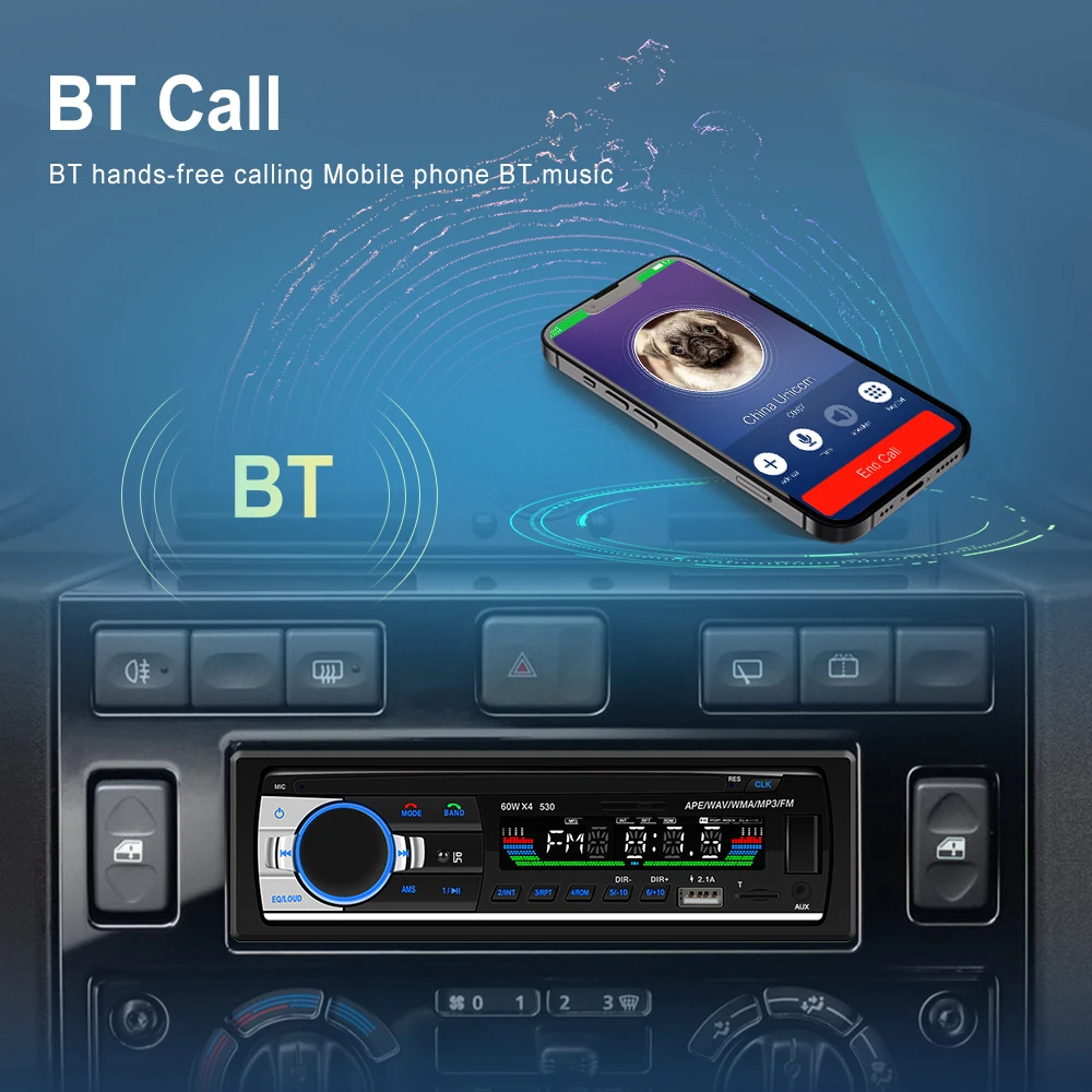 Motorsi 12 فولت 60 واط 1DIN سيارة مشغل MP3 BT سيارة ستيريو استقبال USB/SD/AUX-IN مشغل MP3 ستيريو الصوت راديو عدة لشاحنة سيارة