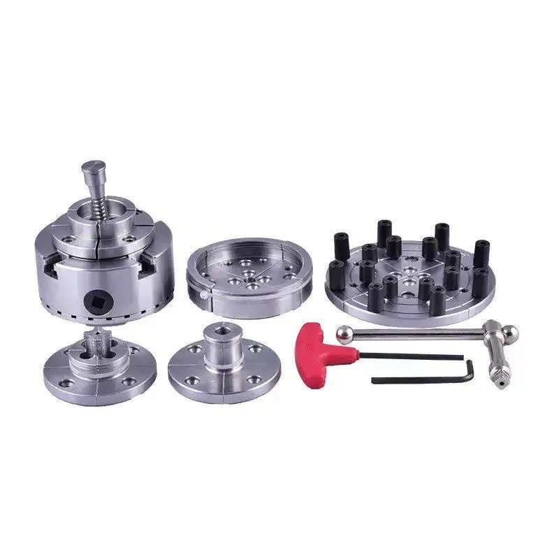Heavy‑Duty 4 Jaw Self‑Centering Wood Lathe Chuck 3.75 Inch M33x3.5 8TPI Scroll Gear Set for Wood Lathe Turning Craft Processing